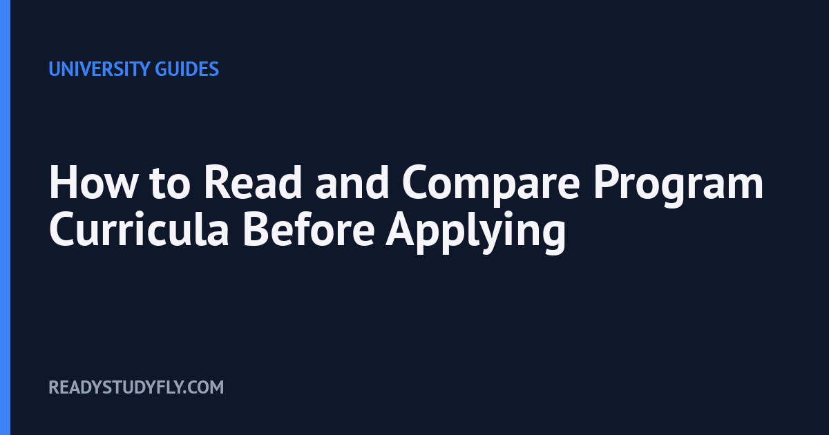 How to Read and Compare Program Curricula Before Applying cover image