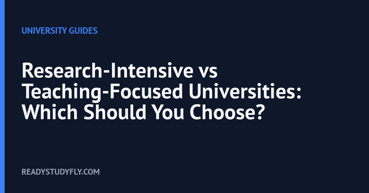 Research-Intensive vs Teaching-Focused Universities: Which Should You Choose? cover image