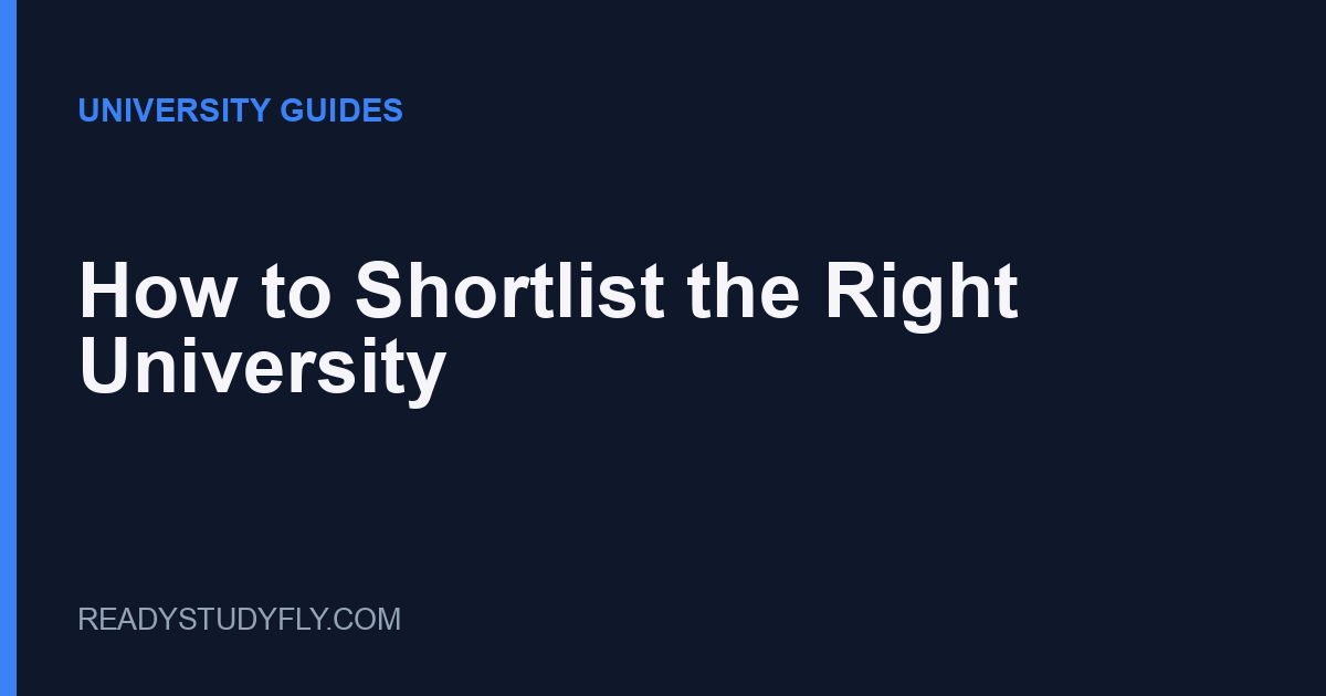 How to Shortlist the Right University for Your Study Abroad Goals cover image