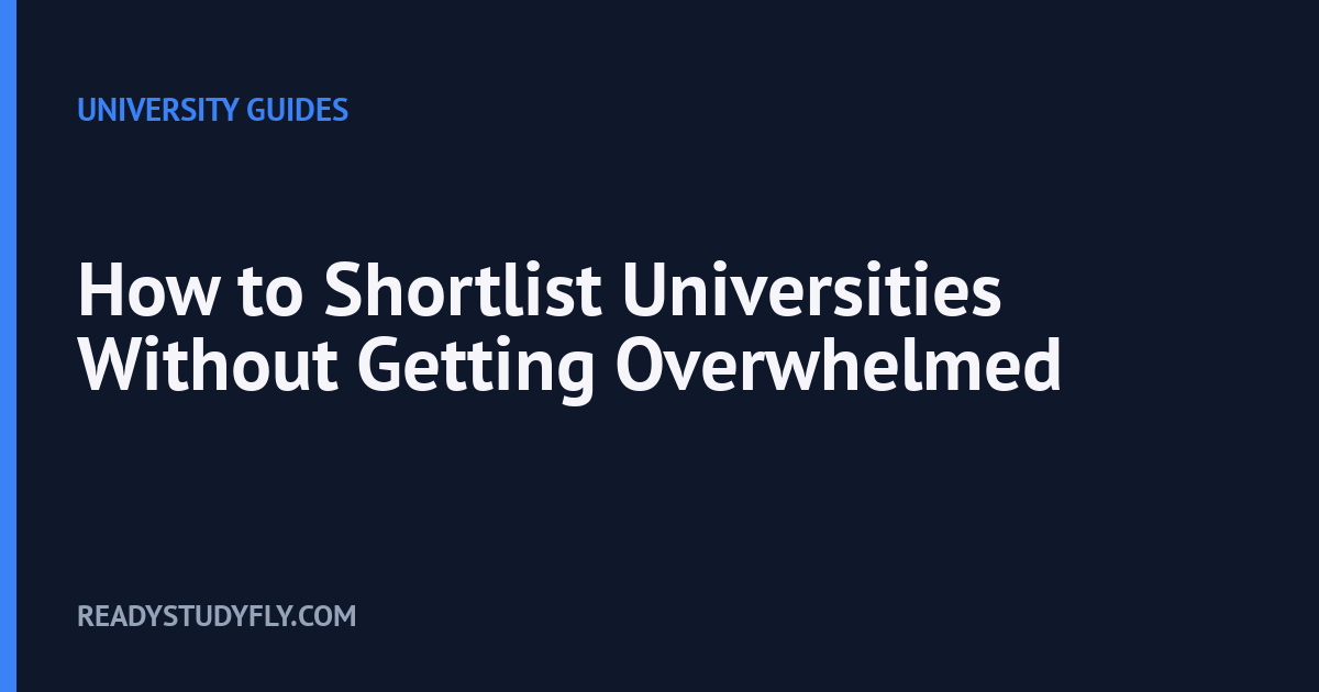 How to Shortlist Universities Without Getting Overwhelmed cover image