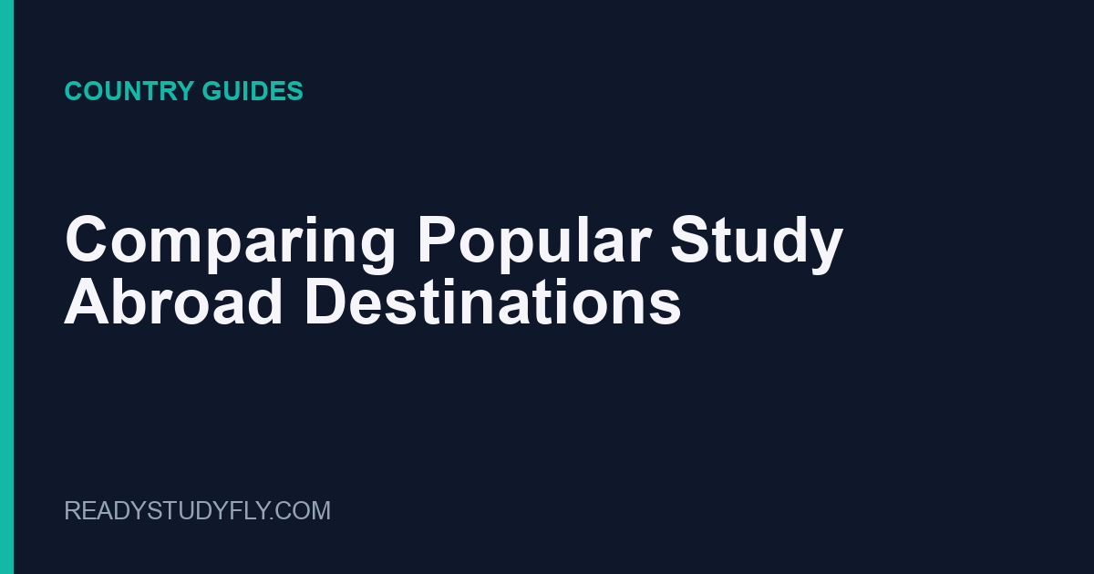 Comparing Popular Study Abroad Destinations: What to Actually Weigh Up cover image