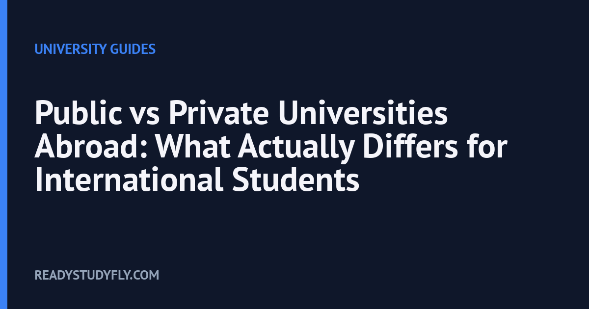 Public vs Private Universities Abroad: What Actually Differs for International Students cover image